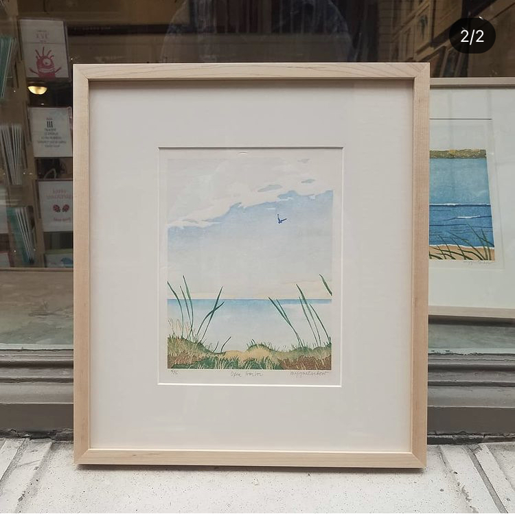 My print "Open Harbor" matted and framed by Randy Parrish at Parrish Art and Framing in Ann Arbor, MI